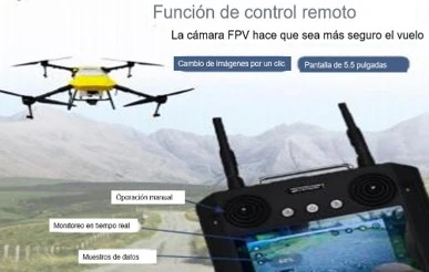 drone para  fumigar maíz