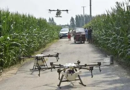 drones en busca de información en la agricultura